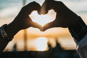 Happy romantic couple in love relationship intimacy
